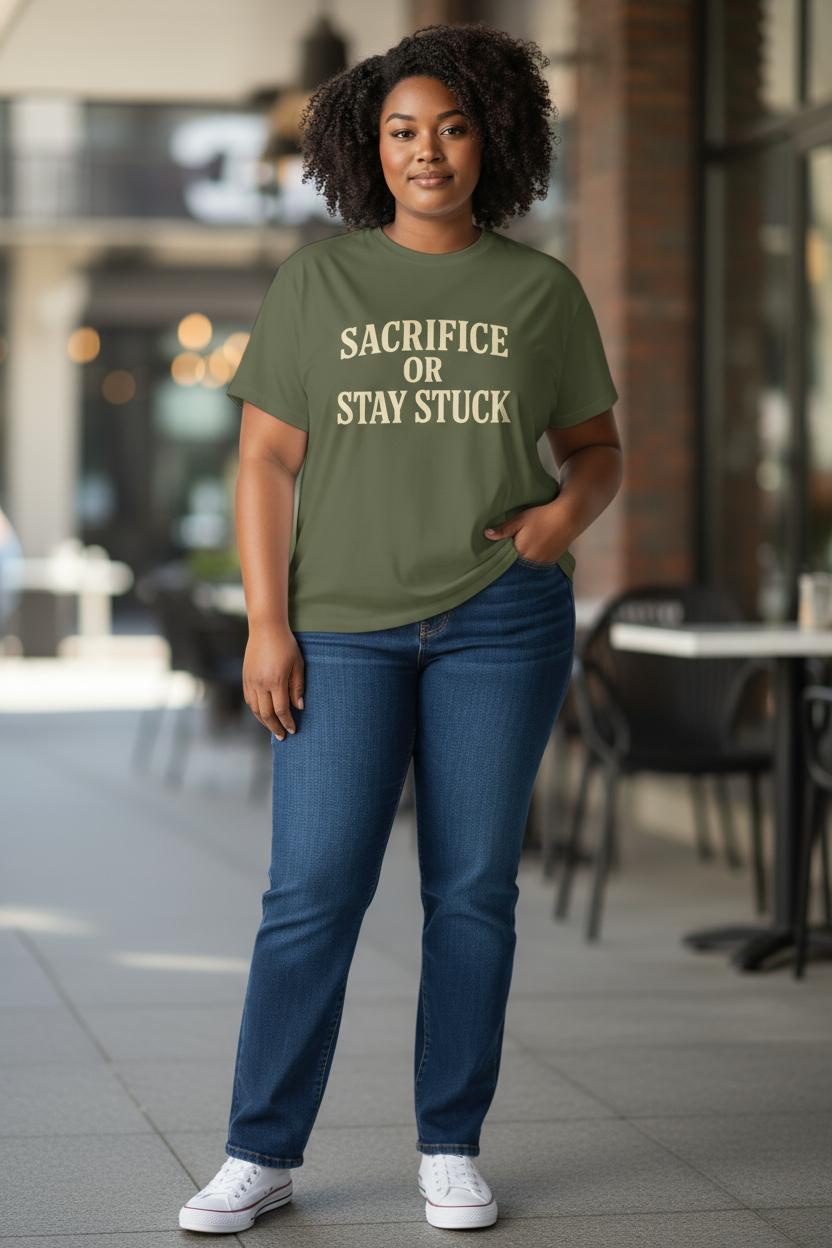 Sacrifice Or Stay Stuck | Motivational T-shirt